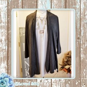 EUC Women's Heather Grey Knit Cardigan